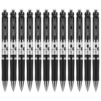 得力(deli) S01款 按动中性笔签字笔经典款 0.5mm 12支/盒 2盒 装起卖