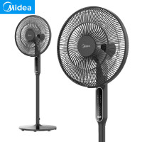 美的(Midea)落地扇家用立式遥控静音大风力电风扇电扇摇头定时扇家电 FSA40YCR 黑色