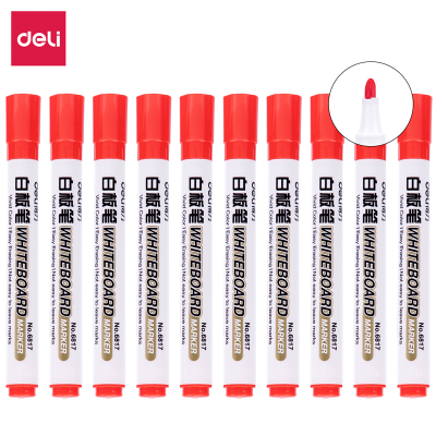 得力 6817 白板笔(蓝色) (支)色泽明亮可擦易擦 红[60支起订]