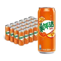 百事(pepsi)美年达橙子味长听装330ML(1*24罐)