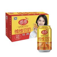 维维 罐装 原味豆奶植物蛋白饮料礼盒装 300ml*12罐 整箱