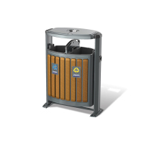 大樊环卫（DFHW）DFHW-8526 经典户外木条分类垃圾桶