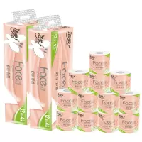 洁柔 卷纸 粉Face系列 四层120克*24卷 有芯卷筒 卫生纸