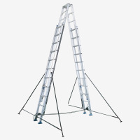 瑞居高强度双侧梯子A型梯子折叠梯子伸缩工程梯子铝合金梯子YQSLT-4000、4000*3380*2430称重135kg