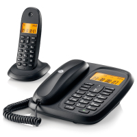 摩托罗拉(Motorola)cl101c 无绳电话机 办公子母机 家用无线座机 一拖一 黑色