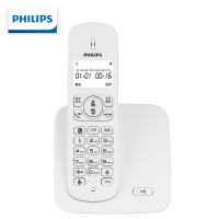 飞利浦(PHILIPS)无绳电话机 无线座机 子母机 办公家用 屏幕白色背光 持久待机 DCTG186白色