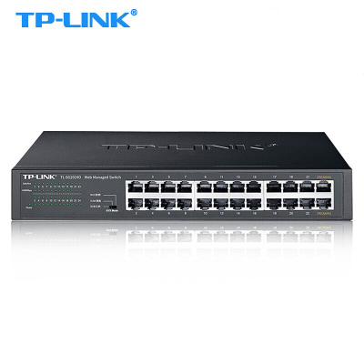 TP-LINK普联 全千兆网管型以太网交换机 网线交换器铁壳 TL-SG2024D 24口