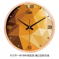 康巴丝Compas欧式挂钟家用客厅石英钟简约时钟时尚创意卧室实木电波钟表 11英寸(直径28厘米) 石英钟009原木色