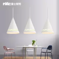 雷士照明（NVC）现代简约餐厅灯 吧台灯 装饰吊灯 时尚创意餐吊灯 吧台灯 餐厅灯 雪花 三头餐吊灯