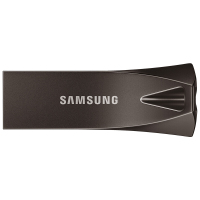 三星(SAMSUNG) 256G 金属外壳五防 USB 3.1 BAR PLUS 深空灰 高速U盘 闪存盘300MB/S