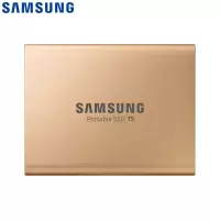 三星(SAMSUNG) 1TB Type-c USB3.1 移动硬盘 固态（PSSD）T5 金色