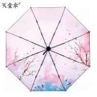 天堂伞 2033689E蕉鹿之梦55*8三折内翻（单位：把）