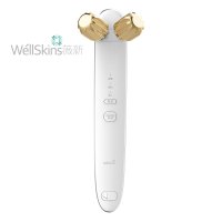 薇新(WellSkins)24K金微电流瘦脸滚轮脸部面部按摩仪按摩棒瘦脸仪V脸提拉紧致黄金棒美容仪神器导入仪GL01