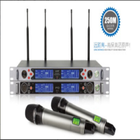 杰音士(JIEYINSHI) MC-8200 一拖二真分集无线麦克风 银黑色