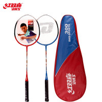 红双喜羽毛球拍300型双拍2支装 铁合金羽球拍对拍两支 控球锻炼训练拍 红双喜300型羽拍1副