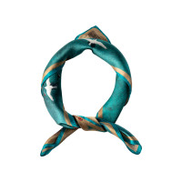 莎莎围巾 春季新款缎面真丝小方巾衬衣领巾空姐通勤百搭 燕归来