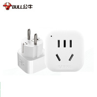 公牛（bull）插座 GN-901 无线电源插座旅行转换器一转二国标转换插头
