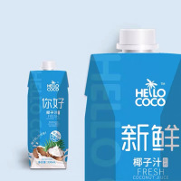 hellococo椰汁你好新鲜椰子汁饮料 330ml*12盒