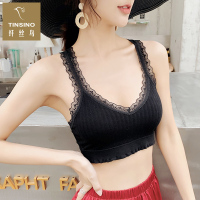 纤丝鸟(Tinsino) 1011纤丝鸟蚕丝蛋白无钢圈蕾丝运动文胸