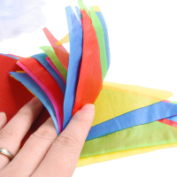 正彩 5312 彩色三角旗帜烫边三角串旗 婚庆结婚用品拉花创意婚礼婚房装饰布置彩旗 10条/包