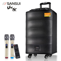 山水(SANSUI) SA3 广场舞音响移动拉杆蓝牙播放器 大功率实木音箱SA3-12(12英寸双话筒)