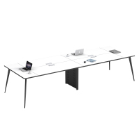 洛克菲勒 办公家具会议桌长桌简约现代小型板式培训桌长方形办公桌椅长条桌(单桌不含椅)4.0米