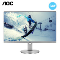 AOC I2490VXH5 23.8英寸 高清窄边框电脑液晶显示器 银黑色