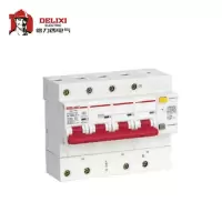 德力西 空气开关 漏电保护器断路器 DZ47LE-125 4P li(D) 80A 100mA