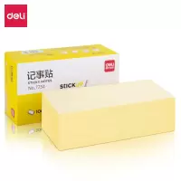 得力(deli) 7734便条纸 记事贴便利贴标签纸便签纸强黏性可反复粘撕(76*101mm) 十包装