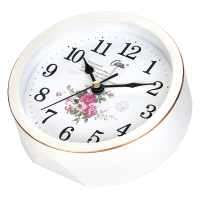 康巴丝(Compas)闹钟创意静音懒人电子打铃钟表家居小闹钟个性闹表学生儿童卧室床头时钟 KT05白金