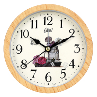 康巴丝（Compas）闹钟创意静音懒人电子打铃钟表家居小闹钟个性闹表学生儿童卧室床头时钟 KT05竹木