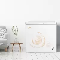 美的(Midea)冰柜 203升 商用 卧式冷柜顶开冰柜 家用冷柜家用小型冷冻柜 BD/BC-203KMA(E) 星辰金