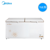 美的(Midea) 768升 家用商用卧式冷柜冰柜 单温一室 冷藏冷冻茶叶海鲜转换 顶开门冷柜BD/BC-768DKEM