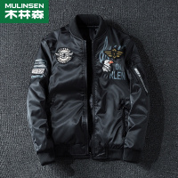 [直营]木林森(MULINSEN)飞行服男秋冬季速卖通双面穿外套大码棒球服空军棉衣夹克男户外休闲衣