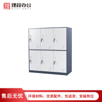[理政]钢制更衣柜 铁皮矮柜 铁皮更衣柜 六门更衣柜 带锁寄存柜 储物柜 拆装柜