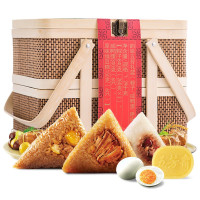 五芳斋 中华老字号 竹篮韵味五芳组合 粽子/咸鸭蛋/绿豆冰糕 1290克