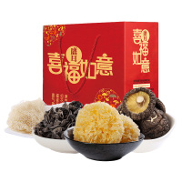 盛耳 菌菇组合节日特产干货 银耳香菇竹荪黑木耳650g