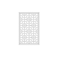 定制实木榫卯结构花格窗1825*1130*850mm（含框架，对开窗）