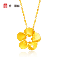 金一国囍 足金花朵精品女士黄金项链套链时尚新品送女友礼物（计价） ABC008