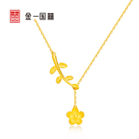 金一国囍 足金花朵金枝玉叶精品黄金项链时尚套链新品送女士(计价)ABC009