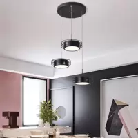 陇步昇SG-1862/3圆吊哑黑灯具