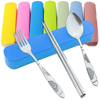 企业专享 不锈钢便携餐具勺叉筷三件套 起订50