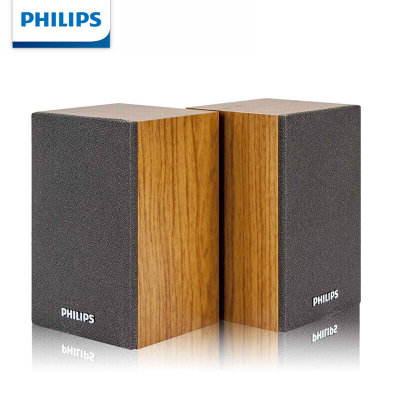 飞利浦(Philips) 时尚版 电脑音响笔记本迷你家用台式手机通用小音箱 棕色 SPA20/93 时尚版