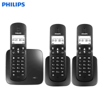 飞利浦(PHILIPS)无绳电话机 无线座机 子母机 办公家用 屏幕白色背光 持久待机 DCTG186(1+2