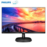 飞利浦(Philips) 27英寸IPS显示屏HDMI接口窄边框广视角低蓝光爱眼电脑液晶显示器 273V7QHSB 黑色