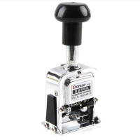 齐心 B3906 6位 号码机 全金属数字打码机日期打码器 自动号码机