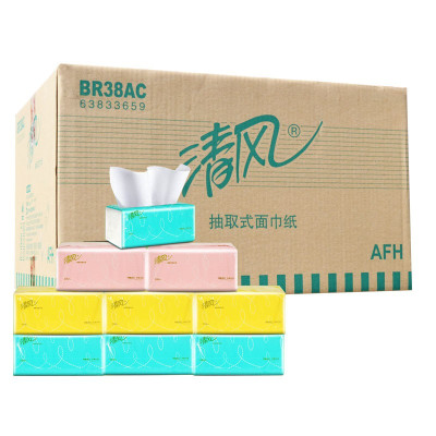 清风 BR38AC面巾纸 200抽/包,48包/箱