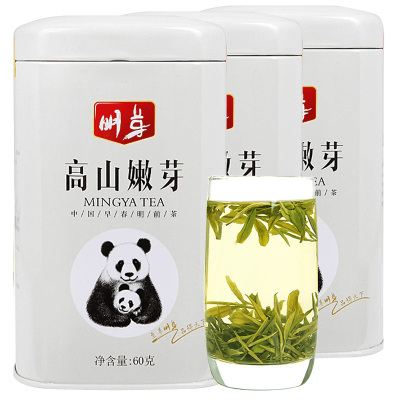 明芽碧螺春2020新茶蒙顶明前嫩芽春茶烘青茶叶高山绿茶嫩芽毛峰60g*3