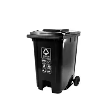 永耀 塑料分类垃圾桶120L 脚踏带轮 YY-120C1