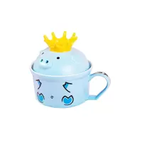 嘿猪猪创意皇冠泡面碗(蓝色)750ML